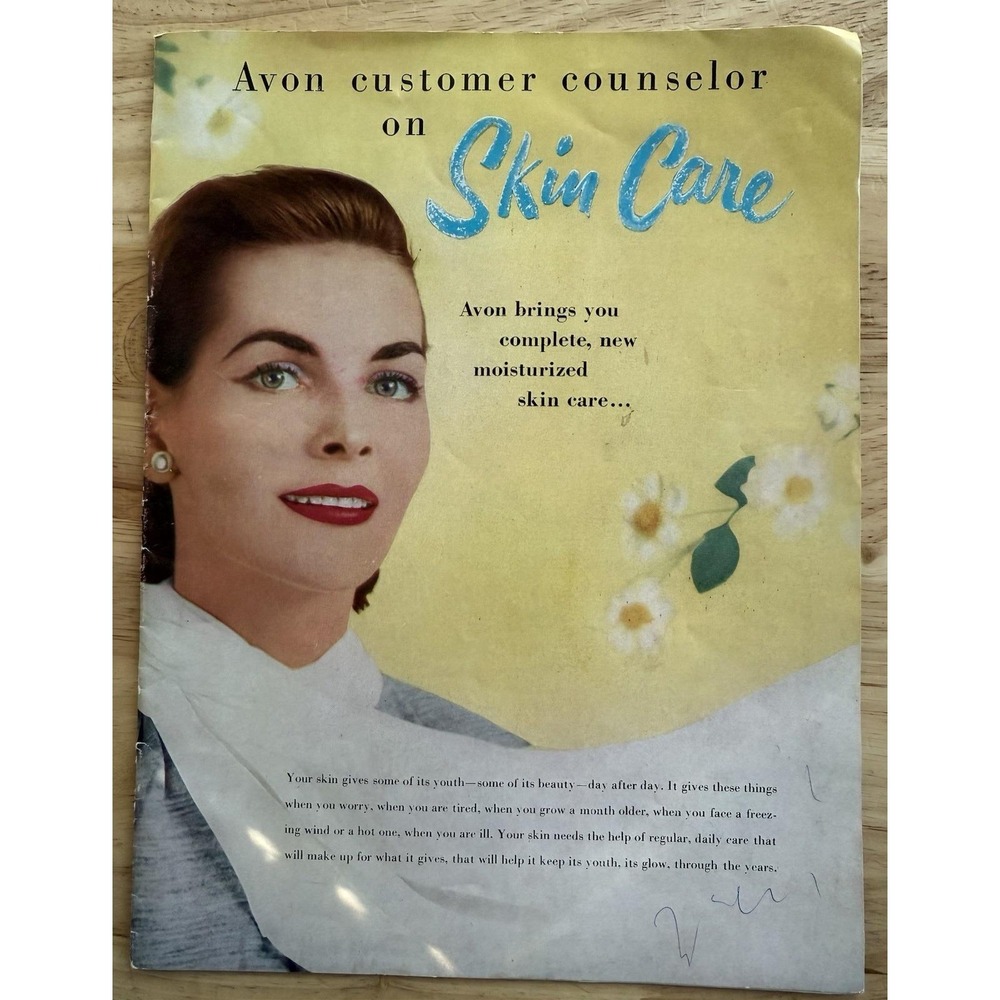 Avon Campaign Brochure 1950s‎ Moisture Skincare Regimen Direct Sales Ad